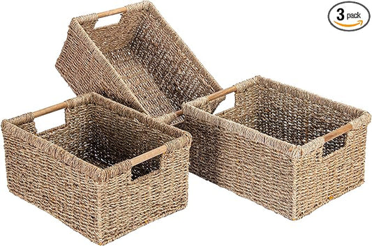 Large Wicker Basket Rectangular by VATIMA