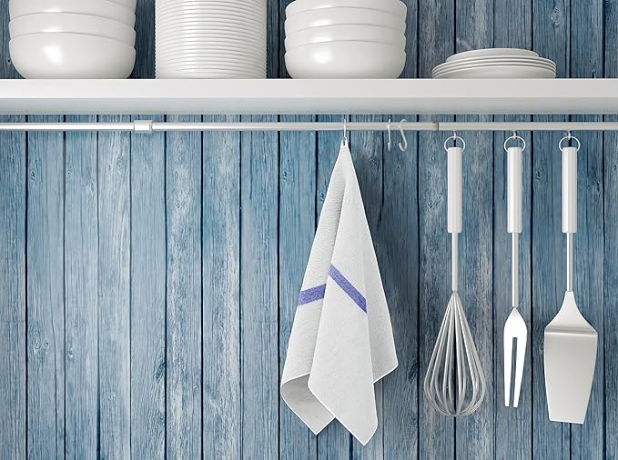 GOLD TEXTILES New Cotton Blend White Restaurant Bar Mops Kitchen Towels - Image 5