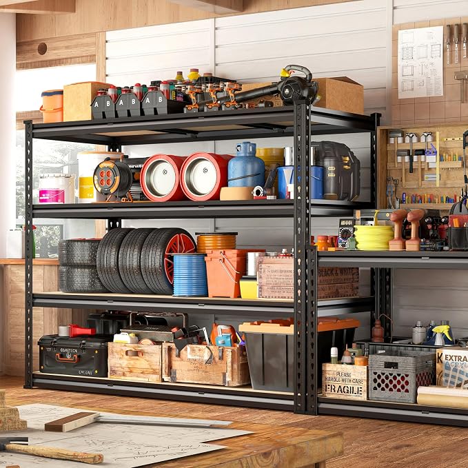 REIBII 48" W Garage Shelving Heavy Duty, 2000LBS Storage Shelves, 4 Tier - Image 2
