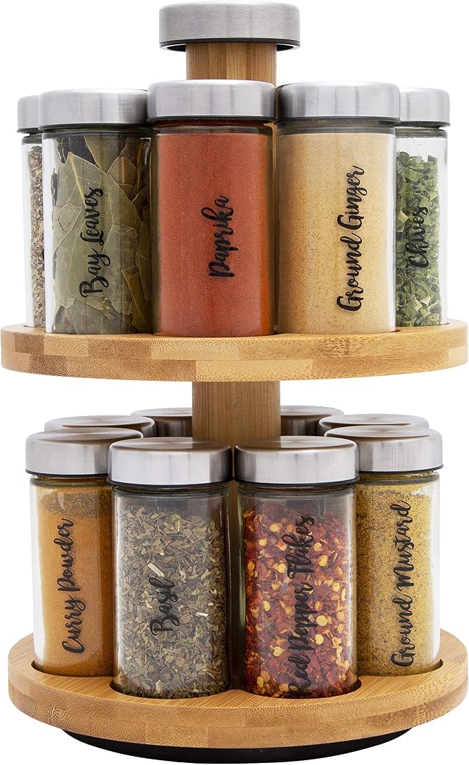Orii 16 Jar Spice Rack with Spices Included by Orii