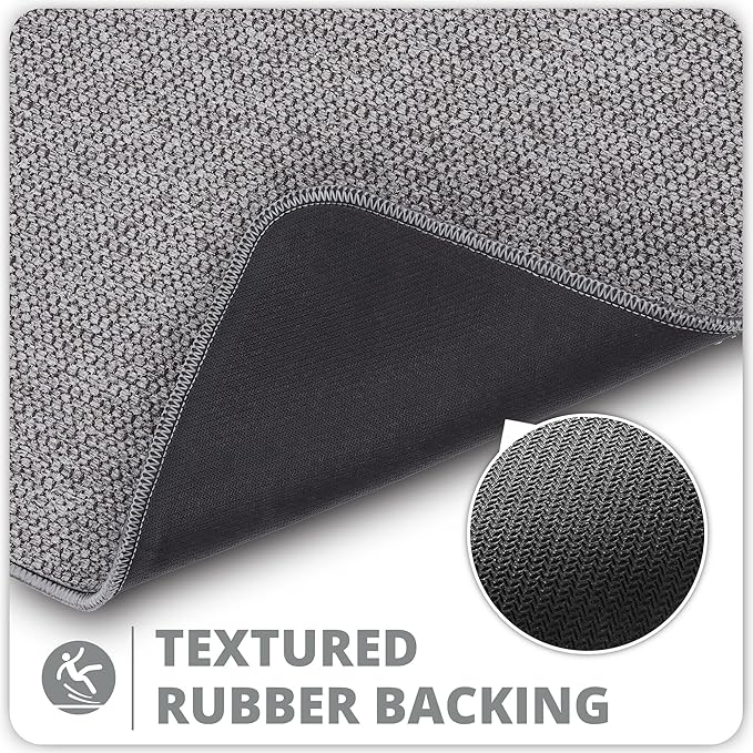 Bathroom Rugs Set 2 Pieces, Thin Bathroom Mats, Toilet Rugs, Quick Dry - Image 5