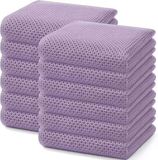 Homaxy 100% Cotton Waffle Weave Kitchen Dish Towels, Ultra Soft Absorbent Quick by Homaxy