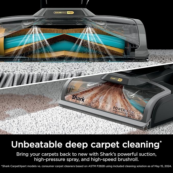 Shark CarpetXpert HairPro with StainStriker Upright Carpet, Area Rug & - Image 3