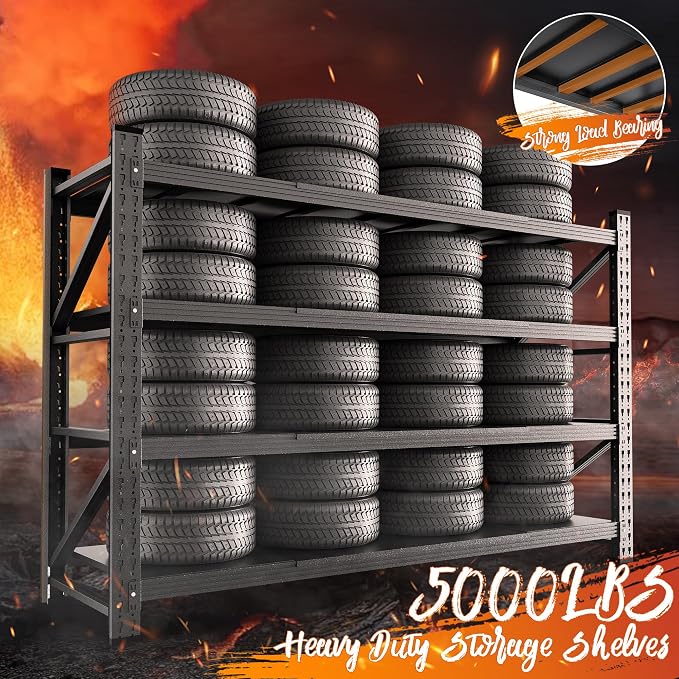 5000LBS Storage Shelves, Adjustable Industrial Shelving, 4 Tier Metal Shelving - Image 6