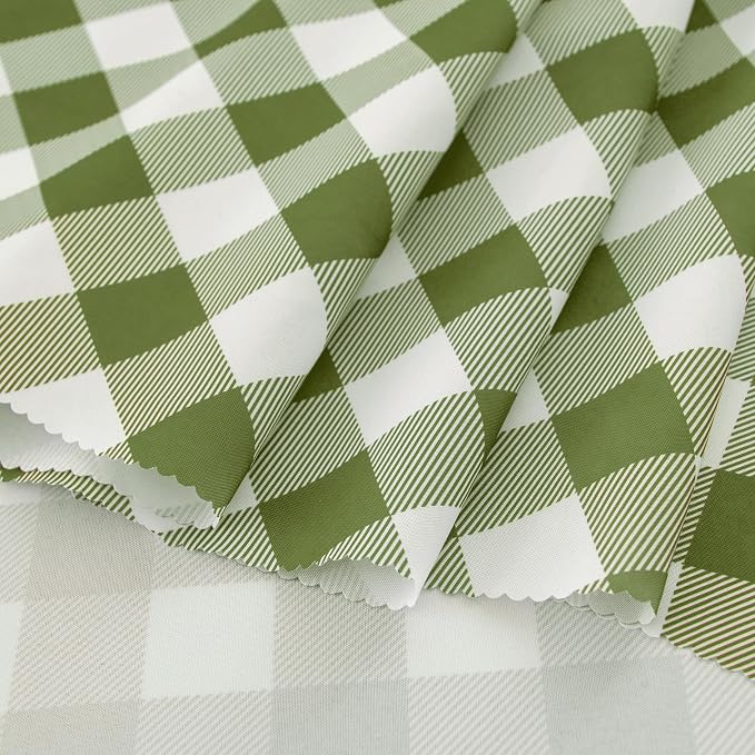 Waterproof Plaid Tablecloth Fabric - Image 2