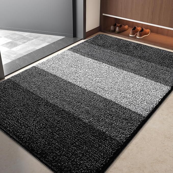 Kitinjoy Indoor Outdoor Door Mat, 40x32 Non-Slip Absorbent Dirt Trapper by Kitinjoy