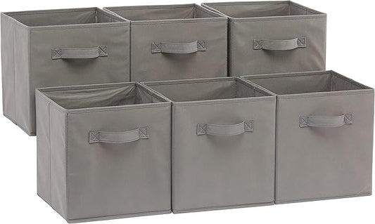 Amazon Basics Collapsible Fabric Storage Cubes Organizer by AmazonBasics