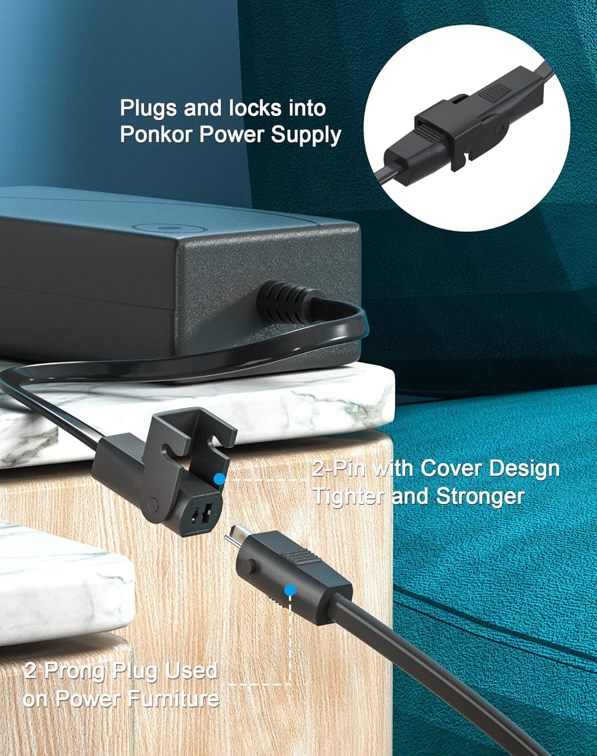Power Recliner Power Supply, AC/DC Switching Power Supply Transformer 2-pin 29V/24V 2A Adapter with AC Power Cord for Electric Power Recliner Lift Chair