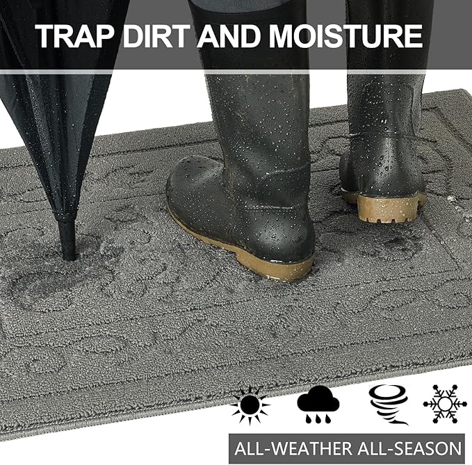 FONEYI Indoor Door Mat 32" x 40", Dirt Trapper Door Mats Non-Slip Entryway Rugs - Image 4