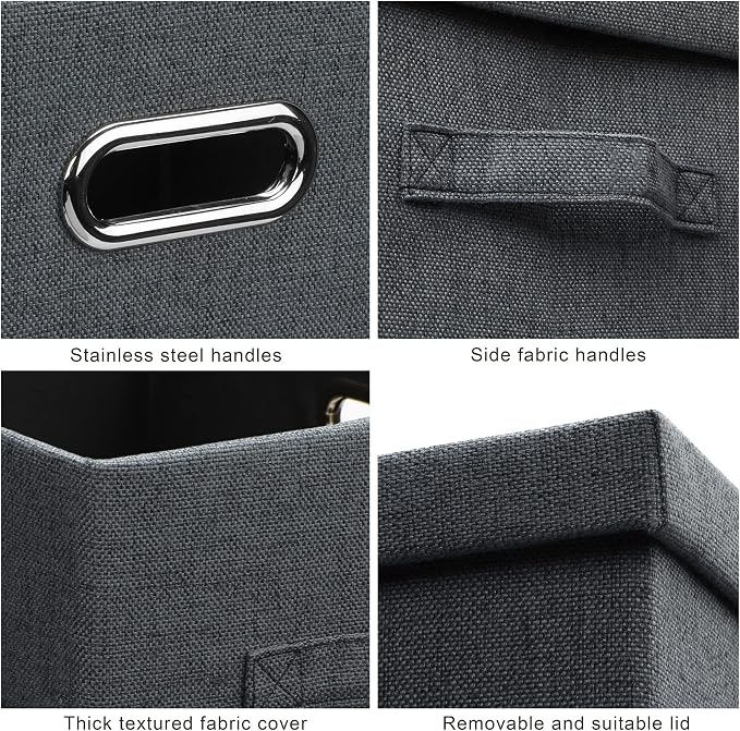 Large 17" 36 Quart Collapsible Stackable Storage Bins - Image 6