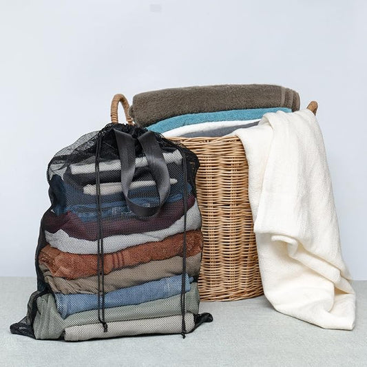 Mesh Laundry Bags with Handles & Double Drawstring Closure – Heavy Duty - Image 2