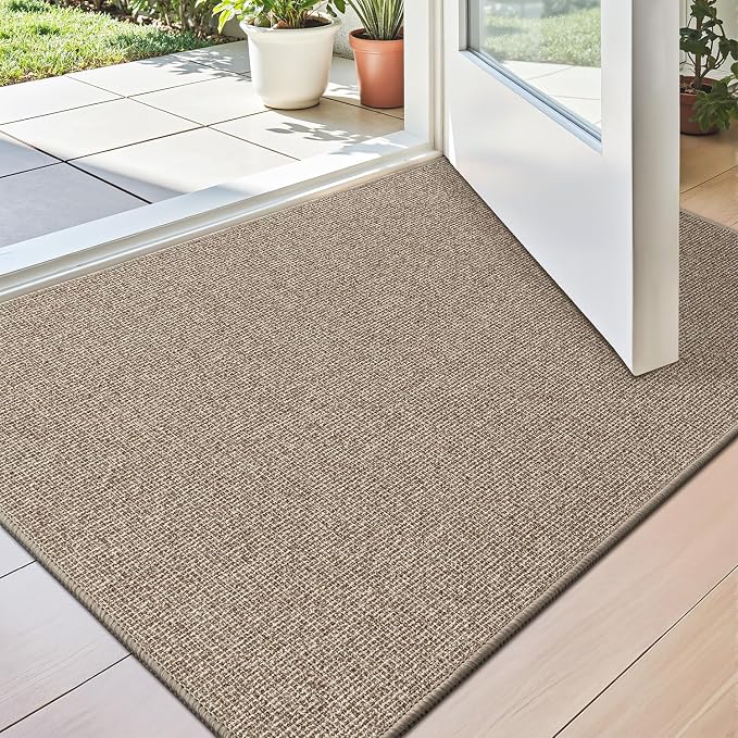 LUMI Indoor Door Mat 17"x30", Ultra Thin Low Profile Non-Slip Doormat by LUMI