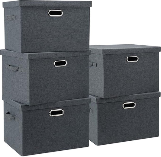 Large 17" 36 Quart Collapsible Stackable Storage Bins by GraciadecoStorage