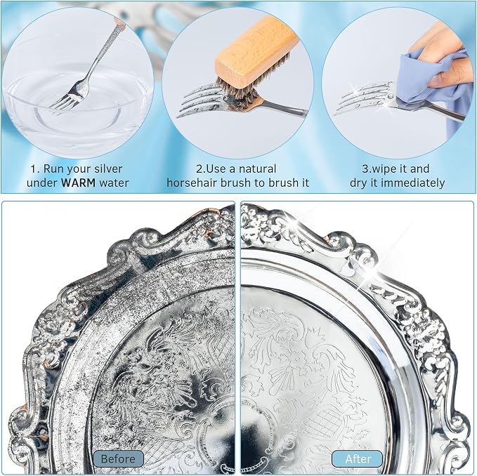 BFWood Horsehair Silver Brush - Image 4