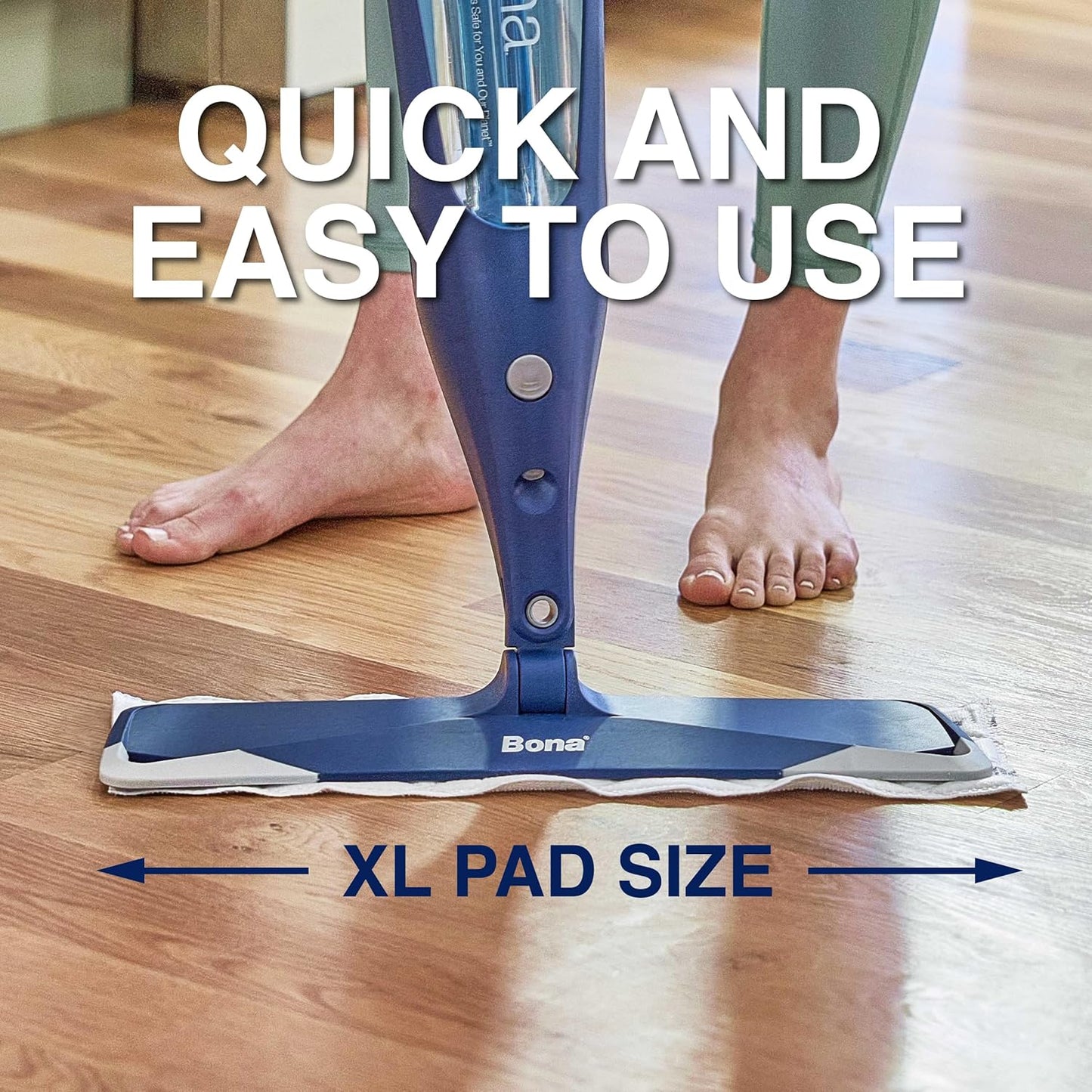 Bona Multi-Surface Floor Cleaning Pads - 18 Refills - Heavy-Duty, Disposable, Microfiber Pads for Easy Floor Cleaning
