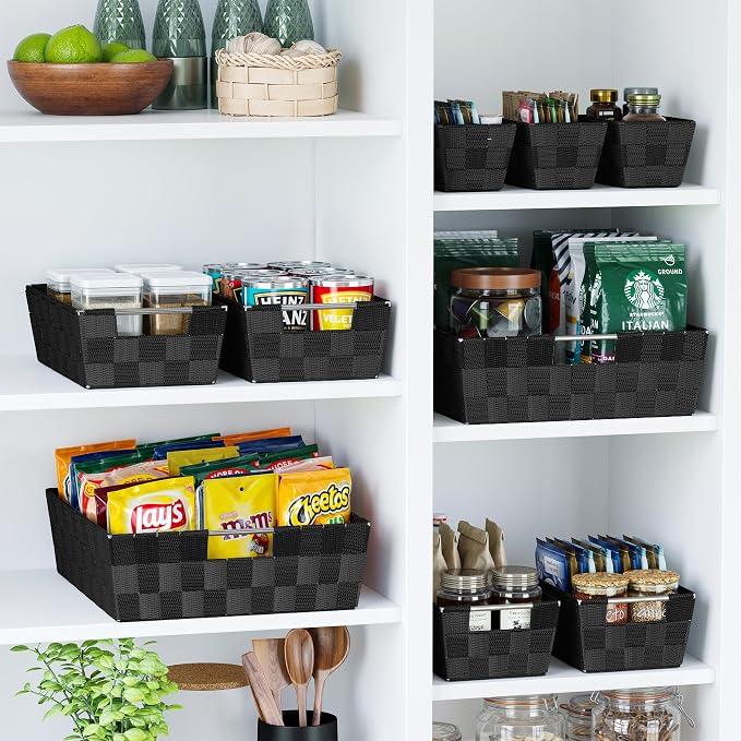 Baskets For Organizing Set Of 9 Black - Image 6