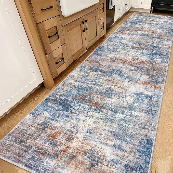 IOHOUZE Abstract Runner Rug 3x14 Ft Long Washable Runners - Image 8