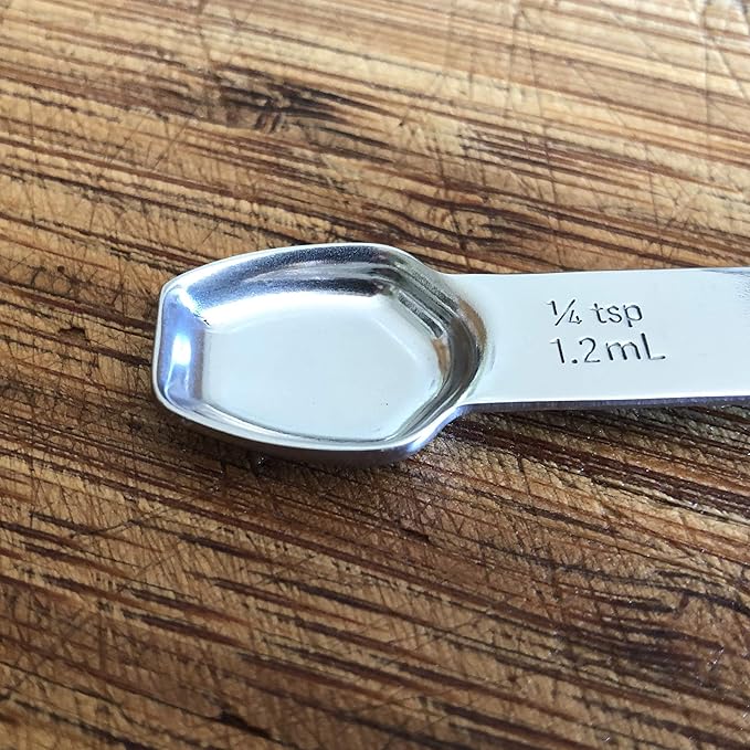 AllSpice Stainless Steel Double Sided Measuring Spoon- 1/2 Teaspoon and 1/4 - Image 7