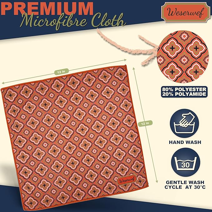 WESERWEF Design Microfiber Glasses Cleaning Cloth – Premium Cleaning Cloth - Image 2