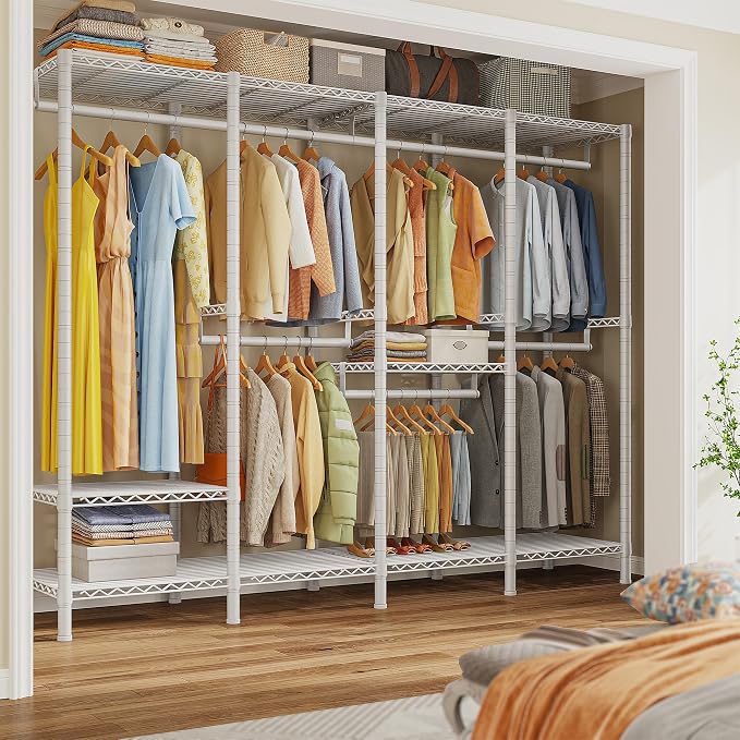 Raybee 76.9" H Clothes Rack Heavy Duty Loads 1100 LBS Metal Clothing Racks - Image 4