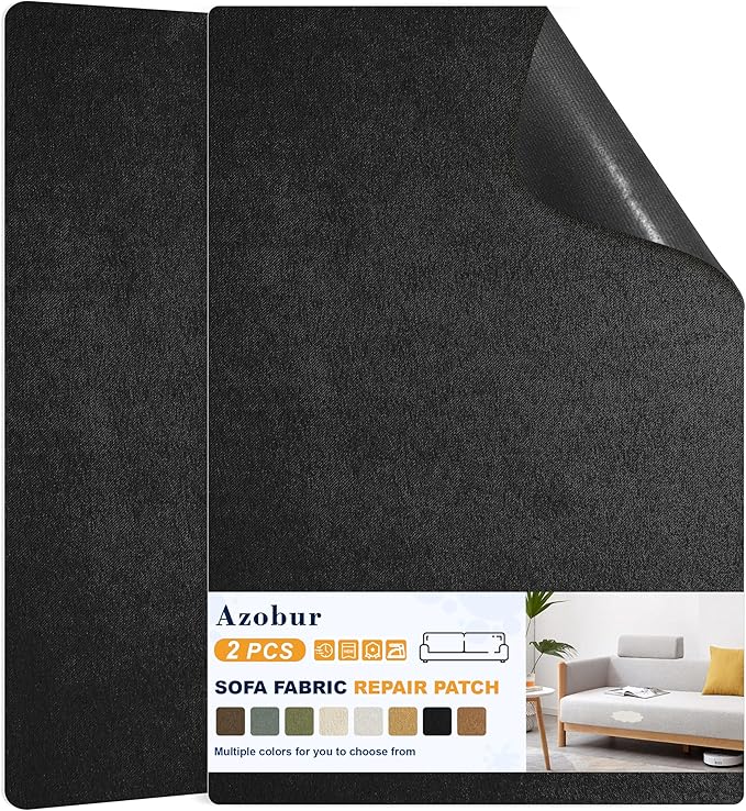 Azobur Couch Patch Repair Fabric, Microfiber Fabric, Self-Adhesive, by Azobur