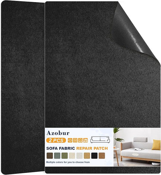 Azobur Couch Patch Repair Fabric, Microfiber Fabric, Self-Adhesive, by Azobur