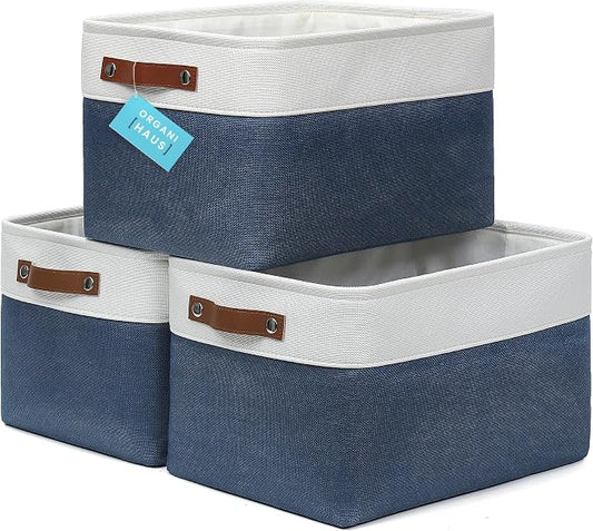 OrganiHaus Large Fabric Storage Baskets by OrganiHaus