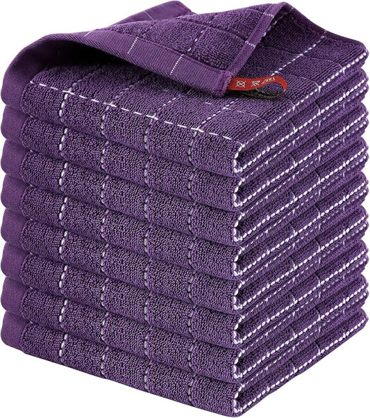 Homaxy 100% Cotton Terry Kitchen Dish Cloths, Ultra Soft and Absorbent Dish by Homaxy