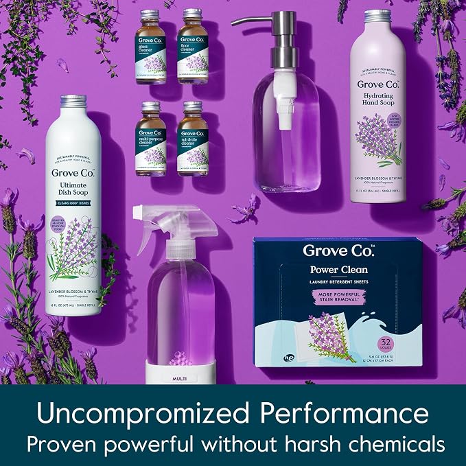 Grove Co. Multi-Purpose Cleaner, Refill Concentrate + Glass Spray Bottle - Image 6