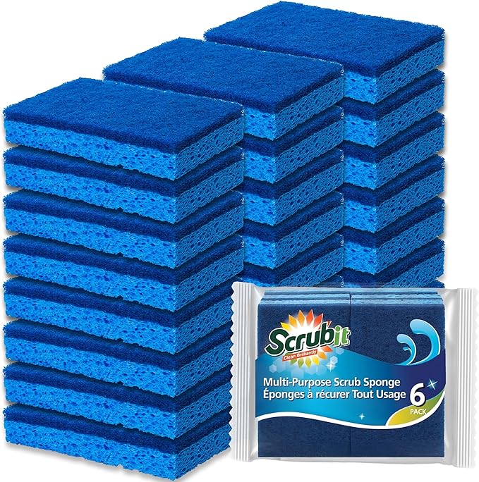 Scrubit Non-Scratch Cleaning Scrub Sponges- Scrubbing Dish Sponge Ideal by SCRUBIT