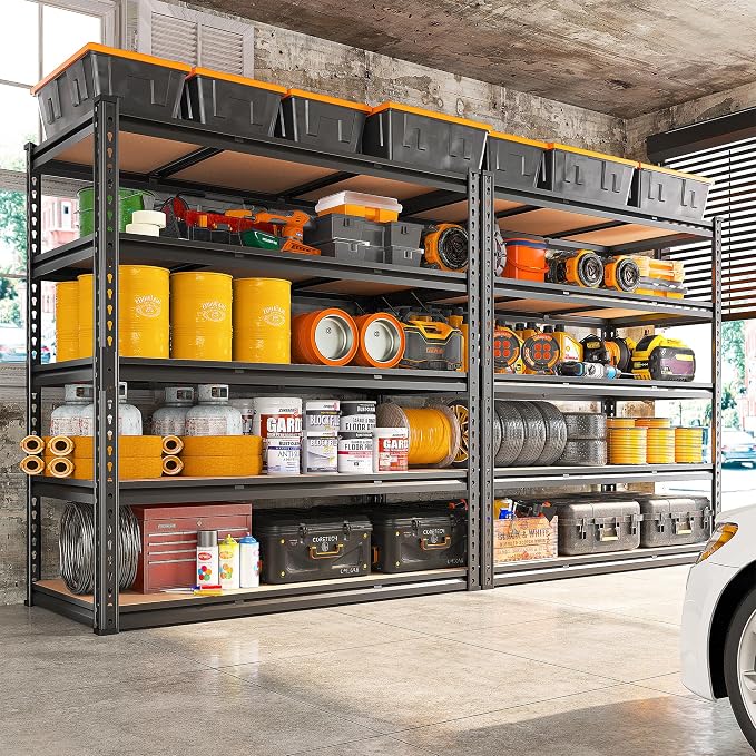REIBII 48" W Garage Shelving Heavy Duty 3020LBS Storage Shelves 5 Tier Heavy - Image 6