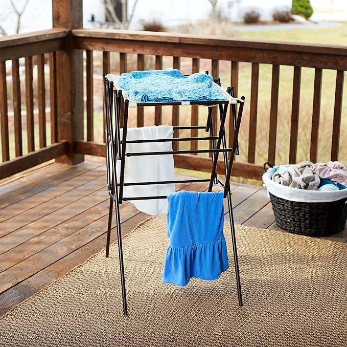 Household Essentials 5175 Collapsible Expandable Metal Clothes Drying Rack - Image 2