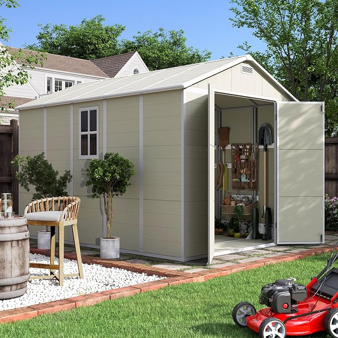UDPATIO Outdoor Storage Shed 7.5x10.7 FT, Plastic Garden Shed by UDPATIO