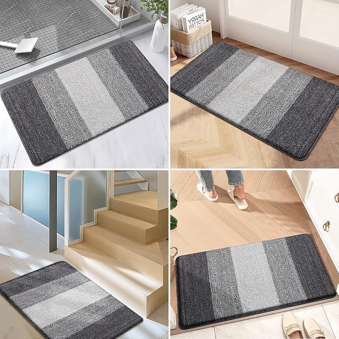 Kitinjoy Indoor Outdoor Door Mat, 30x17 Non-Slip Absorbent Dirt Trapper - Image 6