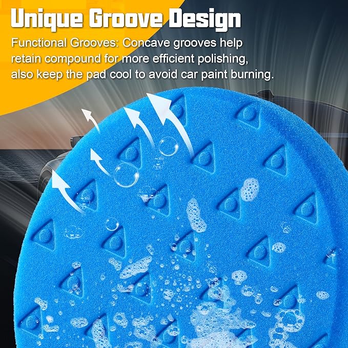 8 Pcs Buffing Polishing Pads, 6 Inch Polishing Pads, Car Compound Buffing - Image 3