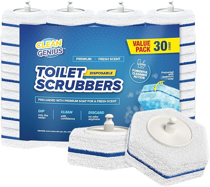 Disposable Prefilled Toilet Cleaning Scrubbers by Unknown