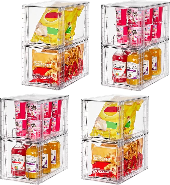 Vtopmart 8 Pack Large Stackable Storage Drawers, Easily Assemble - Image 6