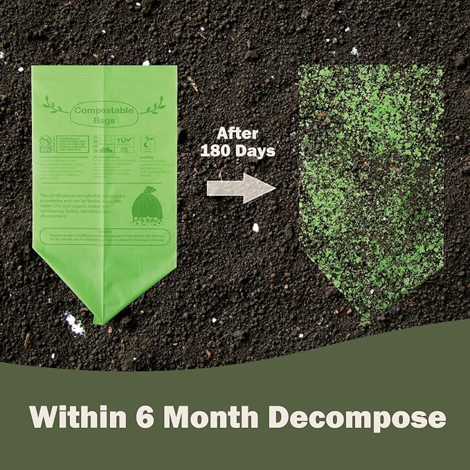 Compost Bags 33 Gallon 125 Liter Extra Thick 1.2 Mils Compostable Food Scrap - Image 2