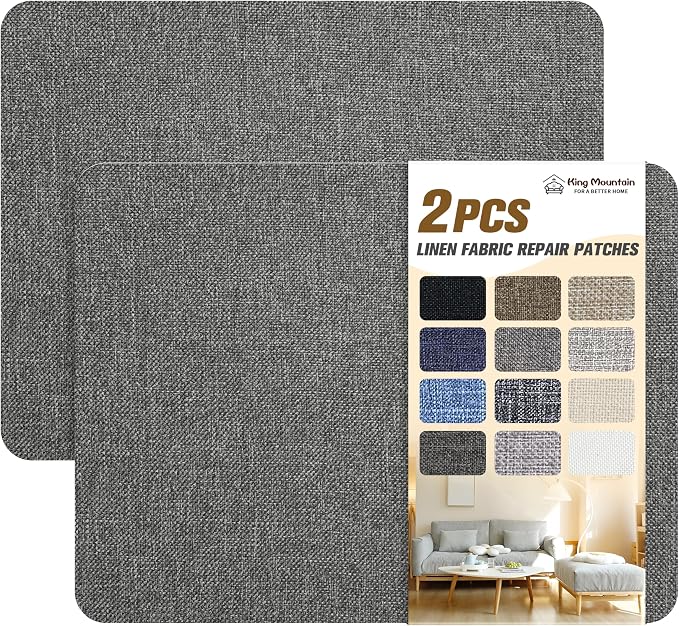 Fine Linen Repair Patches, Self-Adhesive Linen Fabric Patches, 8X11 inch 2 PCS by ForABetterHomeLife