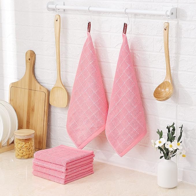 Homaxy 100% Cotton Terry Kitchen Dish Cloths, Ultra Soft and Absorbent Dish - Image 6