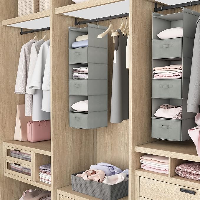 MAX Houser 6 Tier Shelf Hanging Closet Organizer, Closet Hanging Shelf - Image 6
