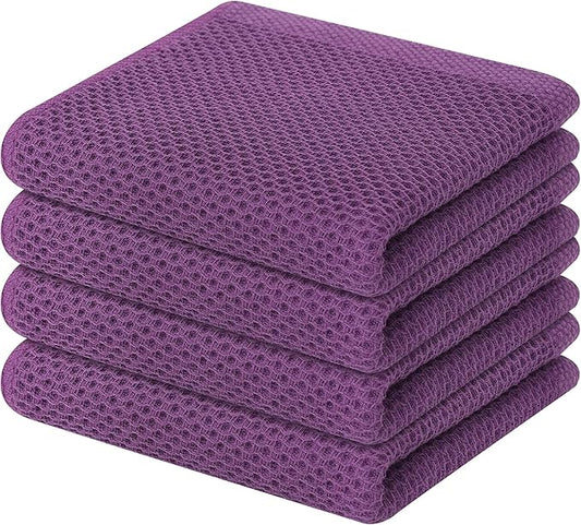 Homaxy 100% Cotton Waffle Weave Kitchen Dish Towels, Ultra Soft Absorbent Quick by Homaxy