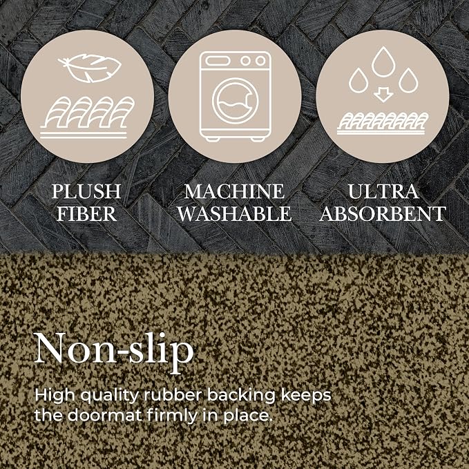 Premium Microfiber Indoor Door Mat – 20"x30" Washable Entry Mat, Waterproof - Image 6