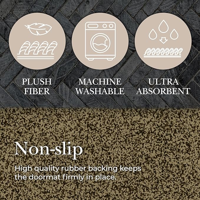 Premium Microfiber Indoor Door Mat – 24"x36" Washable Entry Mat, Waterproof - Image 5