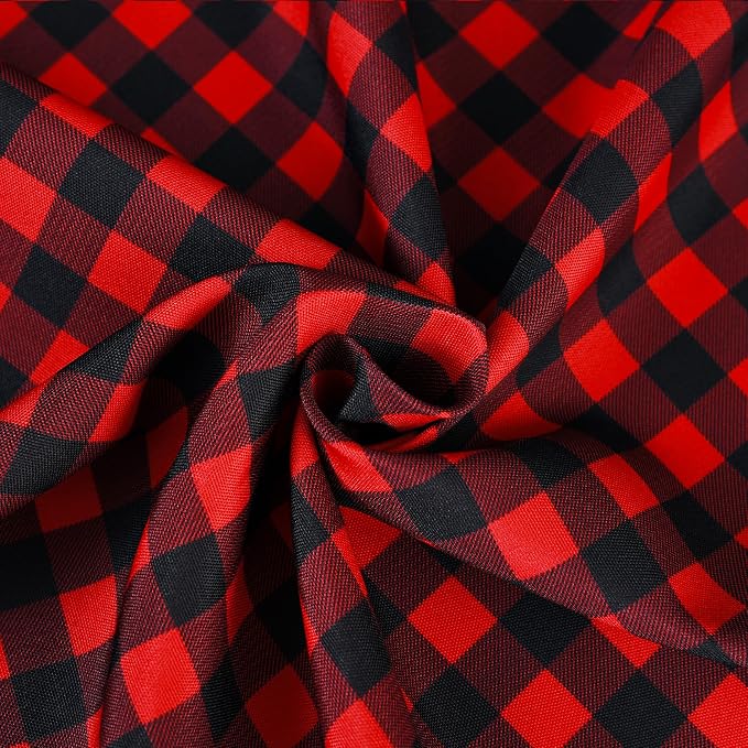 Gingham Xmas Tablecloth Fabric - Image 9