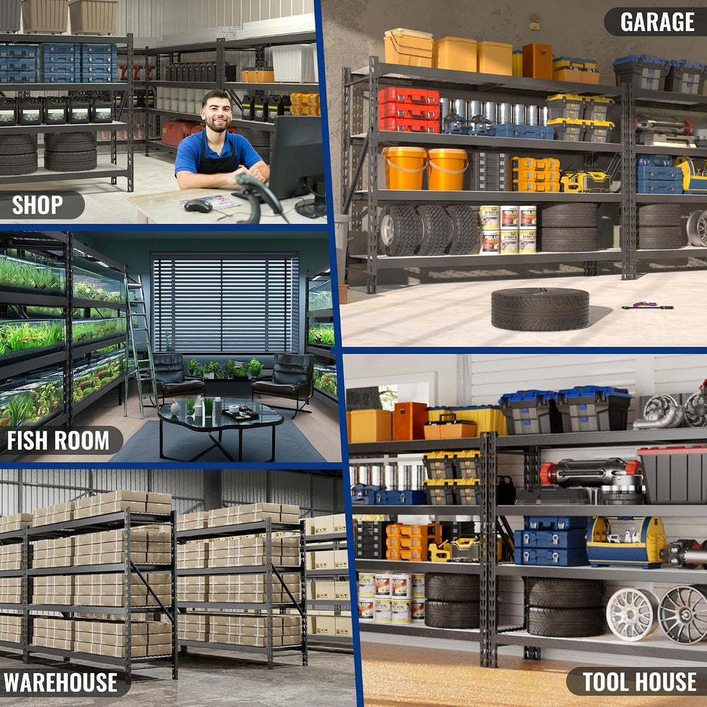WORKPRO 77" Garage Shelving Unit, 8000LBS Heavy Duty Metal Storage Rack,...