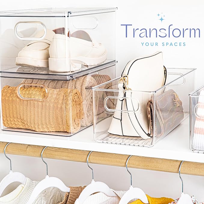Plastic Food Storage 2 Pack Clear Container Bin - Image 5