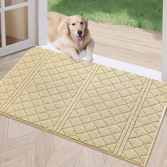 REFETONE Indoor Doormat, Front Back Door Mat 20"x32" Absorbent Rubber Backing by Refetone