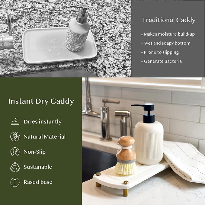 2PCS Water Absorbing Stone Soap Tray - Image 3