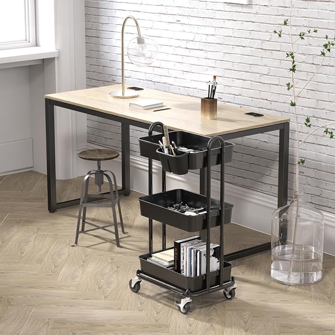 Simple Houseware 3-Tier Multifunctional Rolling Utility Cart - Image 4